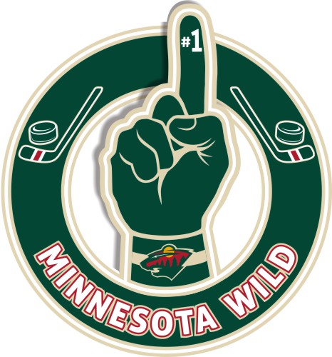 Number One Hand Minnesota Wild logo iron on paper